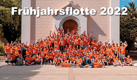 Fruehjahrsflotte 2022 Gruppenbild auf Ilovik