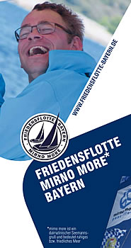 Flyer der Mirno More Friedensflotte Bayern 2017